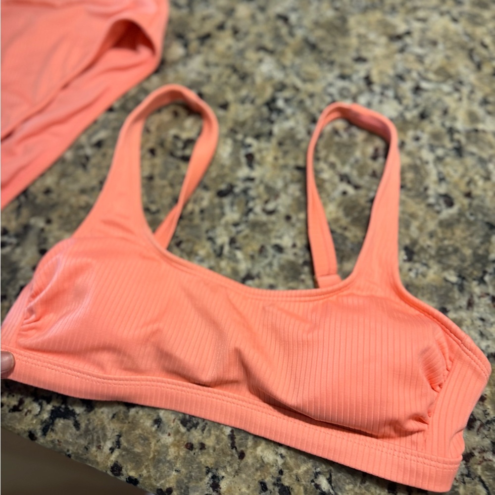 Xhileration - Coral Orange - Ribbed Women's bikini - medium/large